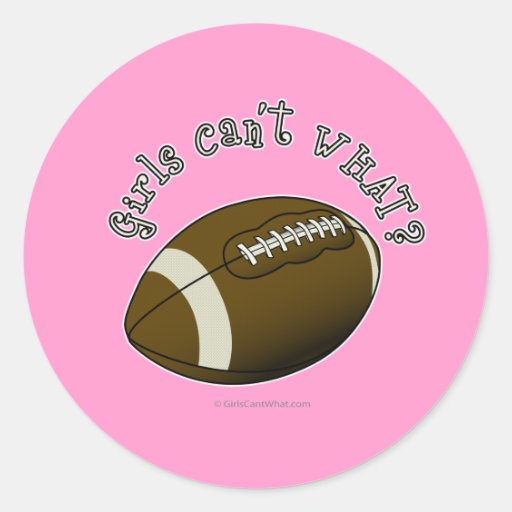 Football - White Text Round Stickers