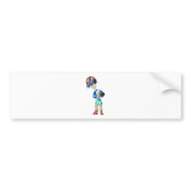 Footballer digital art bumper sticker