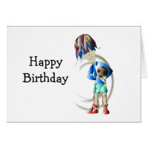 Footballer Digital Art Greeting Card