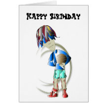 Footballer Digital Art Greeting Cards