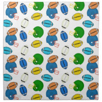 Footballs and Helmets theme Printed Napkins