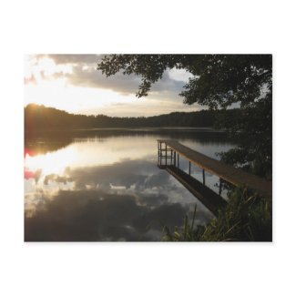 Footbridge in the evening Postcard postcard