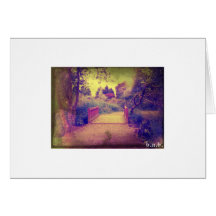 Footbridge in the Park Note Card