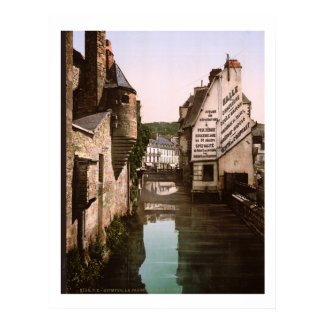 Footbridge of the Steir, Quimper, France print
