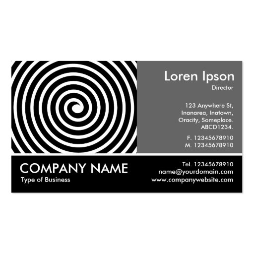 Footed Photo - 60pc Gray - Spiral Business Cards (front side)