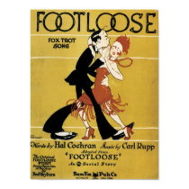 Footloose Vintage Songbook Cover posters