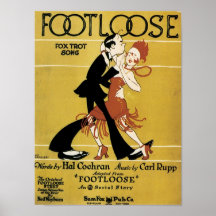 Footloose Vintage Songbook Cover Print