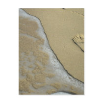Footprint and waves. post cards