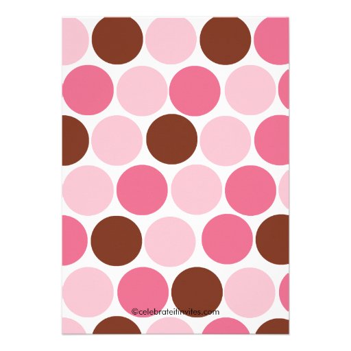Footprint Baby Shower Invitation Pink Polka Dots