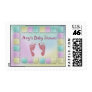 Footprint baby shower stamps