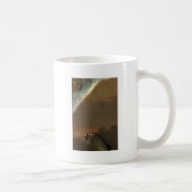 Footprint in the sand coffee mug