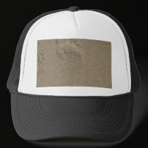 Footprint in the Sand Photography Art hats