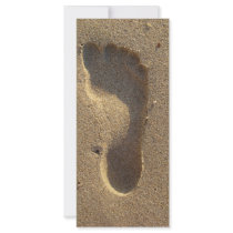 Footprint in the sand rack cards