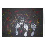 footprint oil paint cards