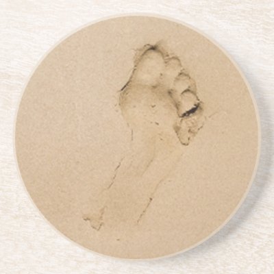 Footprint on the Beach Coasters