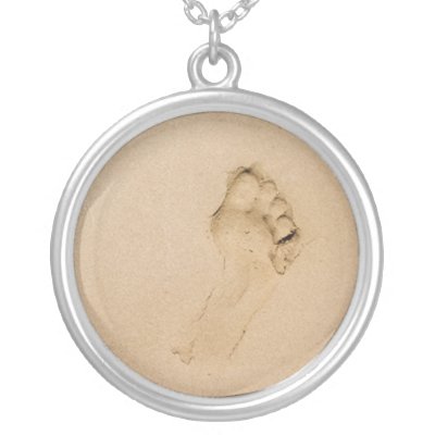Footprint on the Beach necklaces
