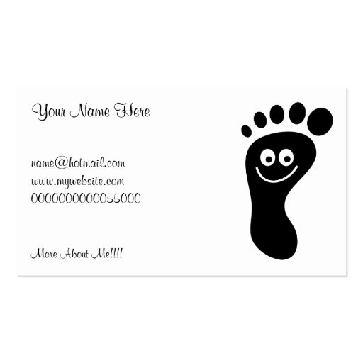 Footprint, Your Name Here, Business Card Template (front side)