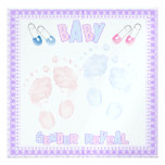 Footprints Baby Gender Reveal Party Invitation