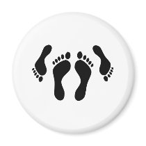 footprints bed couple magnets by Tomaniac footprints bed couple magnets