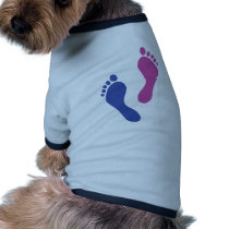 footprints colored pet clothing