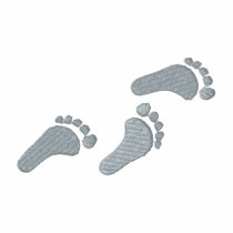 Footprints embroidered shirts