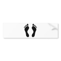 footprints feet bumper stickers