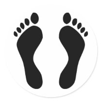 footprints feet stickers