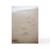 footprints - Fußspuren Greeting Cards