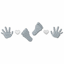 Footprints/ Handprints embroidered shirts by ZazzleEmbroidery Footprints/ Handprints embroidered shirts