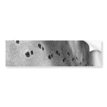 Footprints in Snow bumper stickers