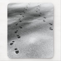 Footprints in Snow mousepads