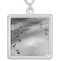 Footprints in Snow necklaces