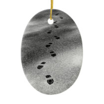 Footprints in Snow ornaments