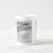 Footprints in Snow mugs