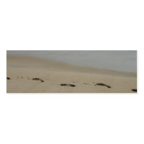 Footprints in the sand Bookmark business cards