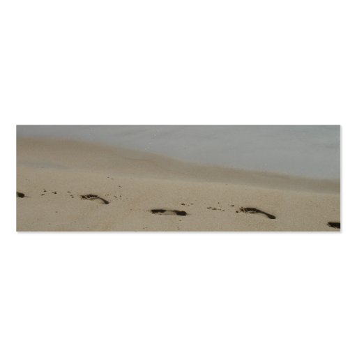 Footprints in the sand Bookmark Business Cards