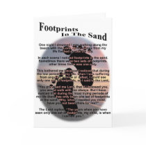 Footprints in the Sand Greeting Cards