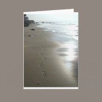 footprints in the sand (card) cards