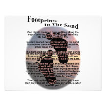 Footprints in the Sand Custom Invite