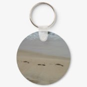 Footprints in the sand Keychain keychain