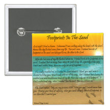 Footprints in the Sand Pinback Button