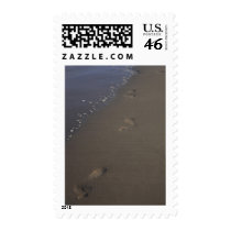 Footprints in the sand stamp