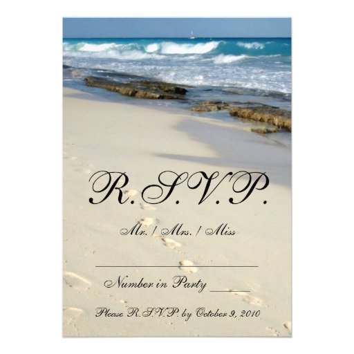 Footprints in the sand RSVP Announcement