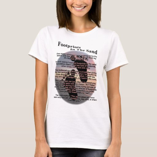 footprints in the sand t shirt