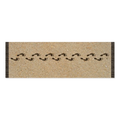Footprints in the Sand Wedding Drink Tickets Business Card (back side)