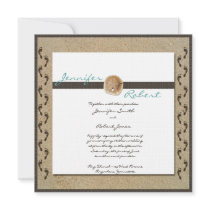 Footprints in the Sand Wedding Invitation