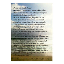 Footprints Memorial Prayer Card Business Card Template