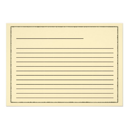 Footprints on the beach recipe cards