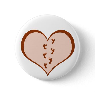 Footprints On Your Heart Button by Kim_Souza