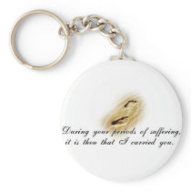 Footprints-poem Key Chains